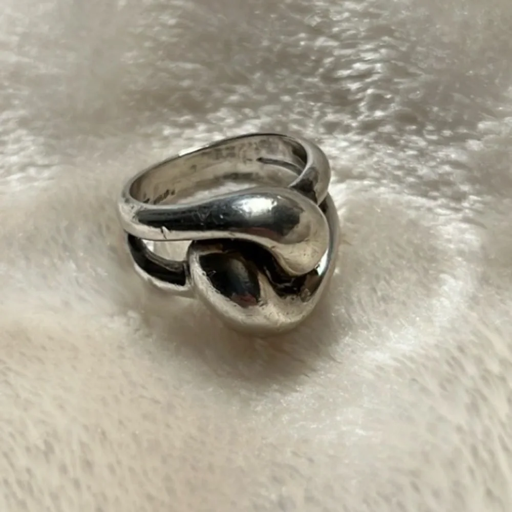 JAMES AVERY 🩶 VINTAGE INSCRIBED CHUNKY STAMPED STERLING SILVER RING Women’s 5 - Picture 2 of 10